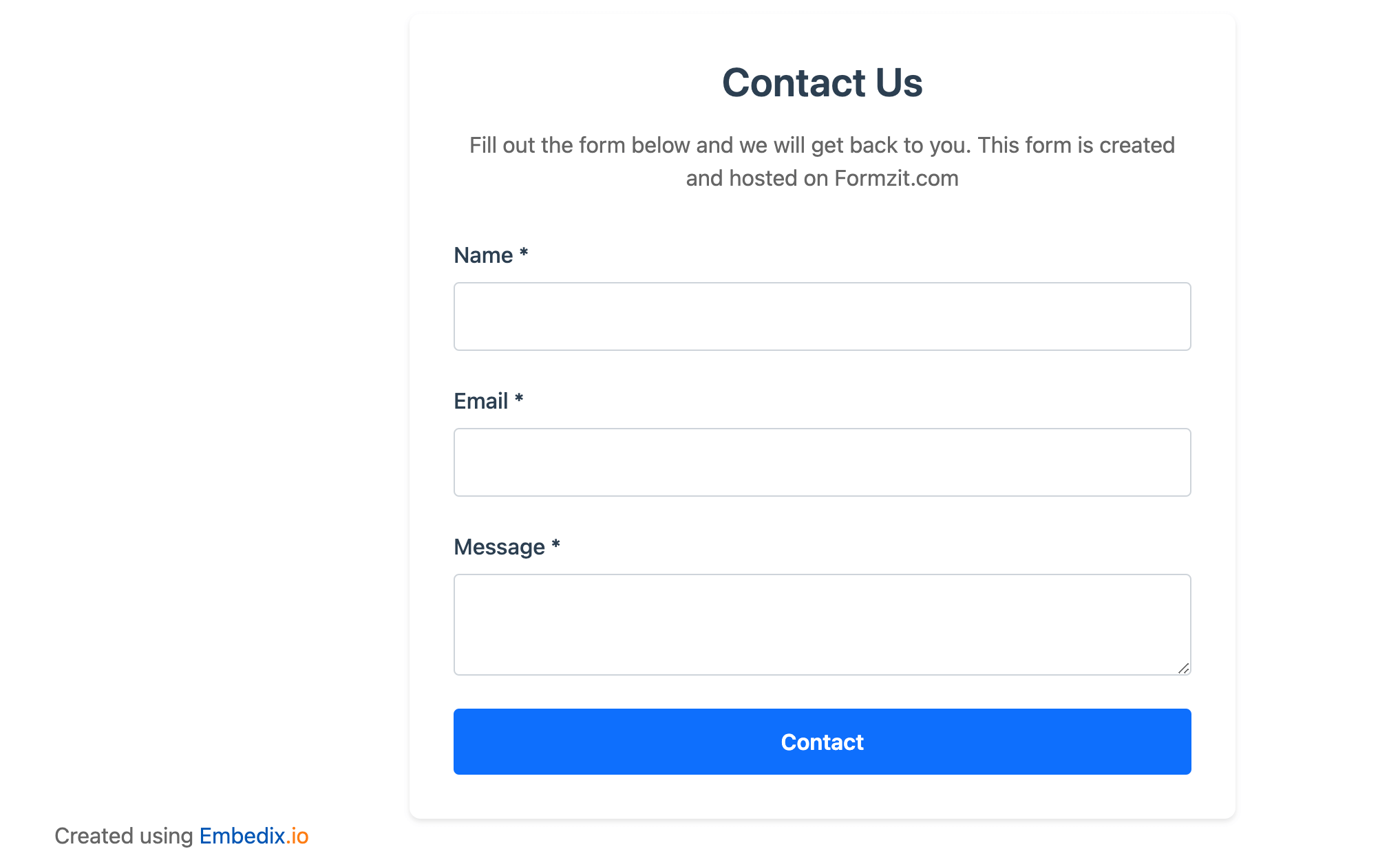 Contact Form Example